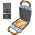 Appareil a sandwich et presse a panini 1200 w en verre trempe 5 l bleu