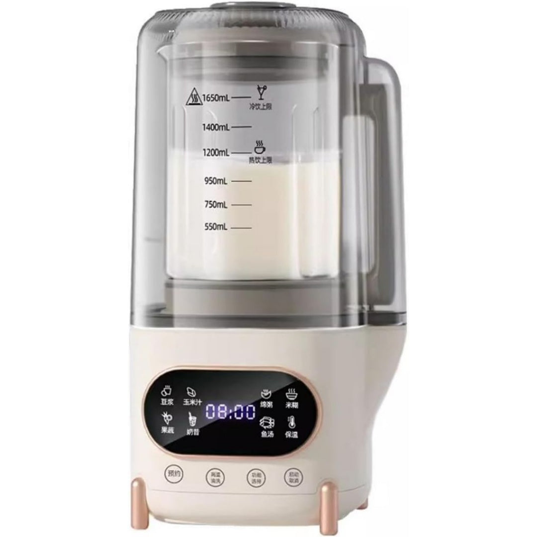 Blender chauffant et machine a soupe en aluminium 1500 w 0.8 l blanc