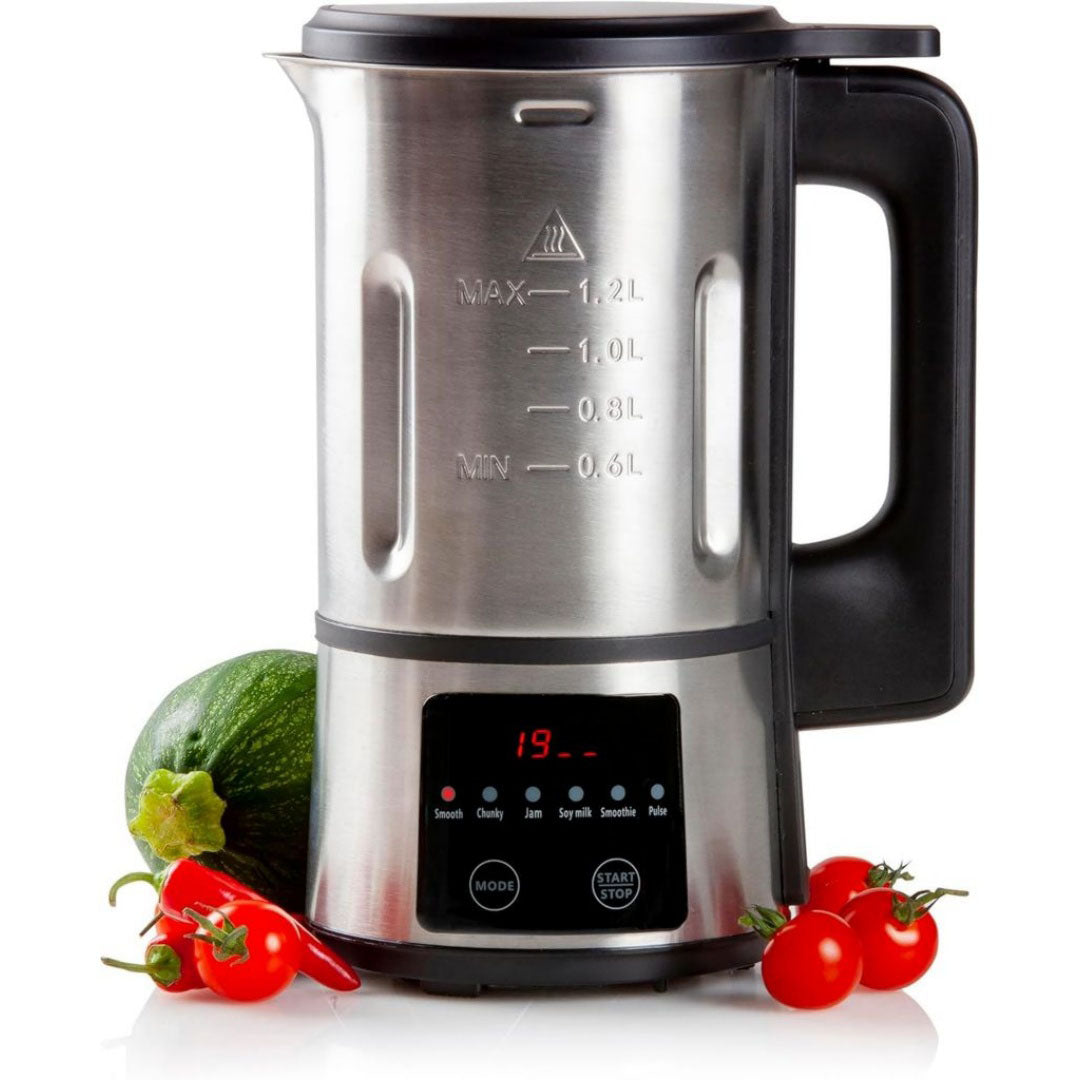Blender chauffant et machine a soupe en acier inoxydable pour cuisine blanc