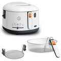 Friteuse en verre trempe pour bureau blanc